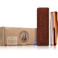 Captain Fawcett Accessories Hair Comb with Leather Case hrebeň na bradu s puzdrom 1 ks