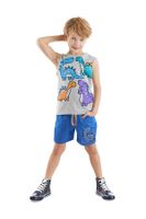 Denokids Colorful Dinos Boy's T-shirt Shorts Set