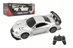Auto RC šport plast 20cm strieborné na batérie 27MHz v krabici 26x10x12cm