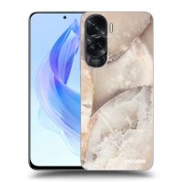 Silikónový čierny obal pre Honor 90 Lite 5G - Cream marble