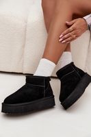 Zamszowe Śniegowce Damskie Na Platformie Vinceza