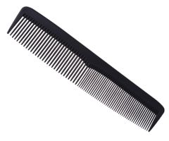 Hrebeň na strihanie vlasov Detail - Hair style Cutting Comb - 18 cm, čierny