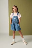 Levi's Detské nohavice na traky Levi's SHORTALL WITH TIE AT WAIST