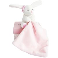 Doudou Gift Set Pink Rabbit ajándékszett gyermekeknek születéstől kezdődően 1 db