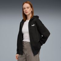 PUMA ESS Small No. 1 Logo Comfort Hoodie mit durchgehendem Reißverschluss Damen, Kleidung, Schwarz, XXL