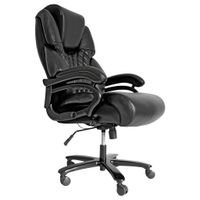 Novel KANCELÁRSKE KRESLO, kožený vzhľad, čierna