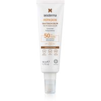 Sesderma Repaskin Silk Touch тониращ защитен крем SPF 50 50 мл.