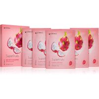 KORIKA SuperFruits Dragon Fruit - Set of 5 Calming Face Sheet Masks комплект маски за лице на намалена цена Dragon fruit(с успокояващ ефект)