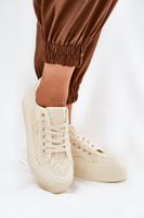 BIG STAR SHOES Koronkowe Trampki Damskie Big Star