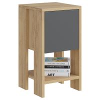 Livetastic NOČNÍ STOLEK K POSTELI, barvy grafitu, barvy dubu, 30/55/30 cm