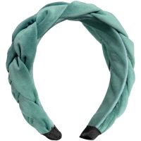 Notino Grace Collection Braided velvet headband obroč za lase 1 kos