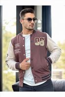 40656 Dewberry Slim Fit College Jacket-COFFEE