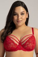 Nevyztužená podprsenka Ava Lingerie 1824/1 Barbados Červená 75G