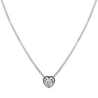 Brilio Silver Půvabný stříbrný náhrdelník Srdce NCL26W (řetízek, přívěsek)