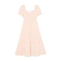 Cropp - Maxi obleka s cvetličnim potiskom - pastelno roza