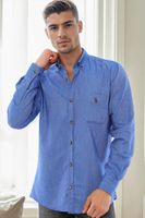 G723 DEWBERRY MEN'S SHIRT-BLUE-1