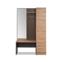 MID.YOU PŘEDSÍŇOVÁ STĚNA, antracitová, dub artisan, 122/190/37 cm