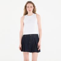 Calvin Klein Jeans Sl 2X2 Baby Rib Logo Crew Tank Bright White XS
