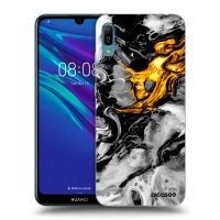 Silikónový prehľadný obal pre Huawei Y6 2019 - Black Gold 2