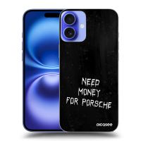 Silikónový prehľadný obal pre Apple iPhone 16 Plus - Black Fuel