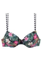 VENICE BEACH Bikini gornji dio  zelena / roza / crna / bijela
