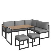 Ambia Garden ZÁHRADNÁ ZOSTAVA drevo, kov, textil