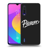 Silikónový čierny obal pre Xiaomi Mi 9 Lite - Picasee - old logo - white