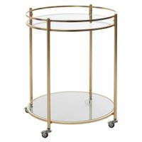 MID.YOU SERVÍROVACÍ VOZÍK, zlatá, 75/57/75 cm