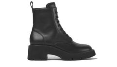 Camper Milah Lace-Up Black Boots