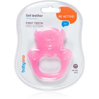 BabyOno Be Active Gel Teether rágóka Pink Bear 1 db