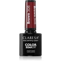 Claresa SoakOff UV/LED Color Brown гелевий лак для нігтів відтінок 308 5 гр