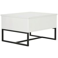 Livetastic KONFERENČNÝ STOLÍK, čierna, biela, kov, 70/40,5-65,5/60 cm