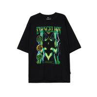 Cropp - Črna majica s potiskom Neon Genesis Evangelion - črna