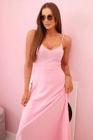 Kesi Women's strappy dress with flared hem light pink