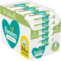 Pampers Sensitive Plastic Free мокри почистващи кърпички за деца за чувствителна кожа 24x52 бр.