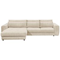 MID.YOU ROHOVÁ SEDAČKA, textil, kompozitné drevo, krémová