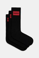 HUGO Ponožky HUGO 3-pak 3P QS RIB LABEL CC