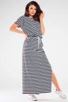 Infinite You Woman's Dress M253 Black Stripes