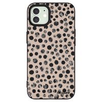 Silikónový čierny obal pre Apple iPhone 12 Pro - Dots