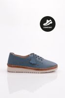 DGN P57 Women's Lace-Up Casual Shoes Genuine Leather Blue