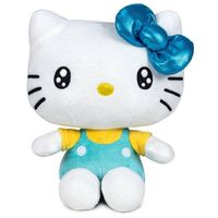 Figúrka Play by Play Hello Kitty 50th Anniversary Plush Figure Light Blue Bow Yellow Shirt 22 cm