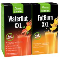 Express schlank | Schnelles 15-Tage Abnehmprogramm | Entawsergungsgetränk WaterOut XXL & Fatburner FatBurn XXL | SlimJOY