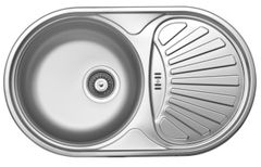 Novaservis Dřez 44x74 s odkapem a přepadem nerez DR44/74