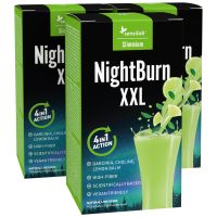 NightBurn XXL 1+2 GRATUIT | Arzător de grăsimi care arde grăsime în timpul somnului | Acțiune 4 în 1 | Fără cafeină | Program de 30 zile | SlimJOY