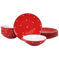 Creatable JEDÁLENSKÝ SERVIS Polka Dots bunt 12-dielne