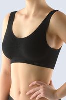 Podprsenkový top Gina 07005P - MikroBavlna Černá M/L