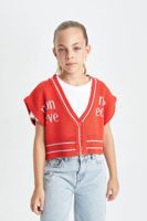 DEFACTO Girl V Neck Knitted Vest