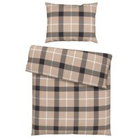 Esposa POSTEĽNÁ BIELIZEŇ, flanel, antracitová, prírodná farba, 140/200 cm