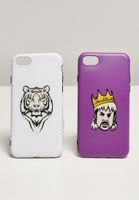 Big Cats I Phone 6/7/8 Phone Case Set White/Purple