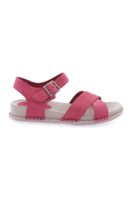 DGN P31-23y Women's Cross Strap Sandals Genuine Leather Fuchsia Nubuck